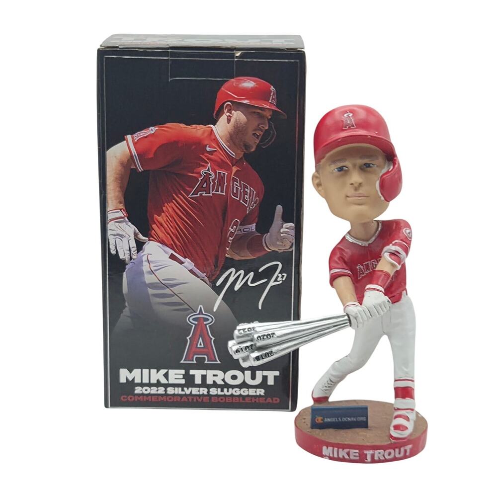 Los Angeles Angels Mike Trout 2022 Silver Slugger Award SGA Bobblehead